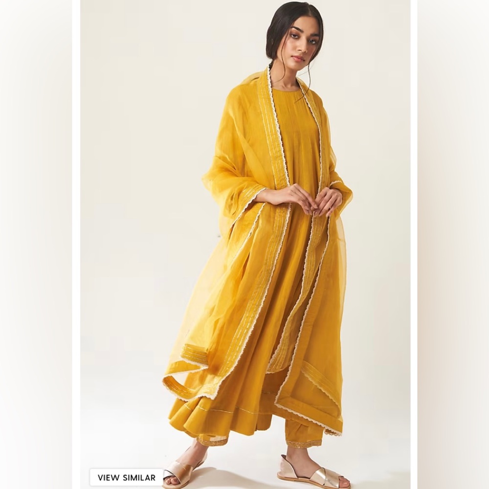 Mustard Anarkali